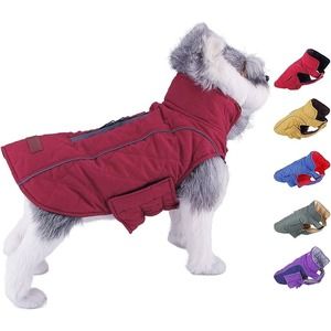 ThinkPet Reversible Dog * Cold Weather Coat - Cozy Winter Jacket, Size M